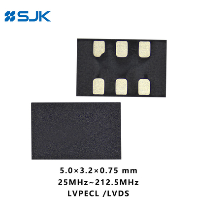 SMD 5032 プログラム可能な MEMS LVDSL ディフェリエンシャルオシレーター 6 パッド サポート 1-220MHz 2.25-3.63V